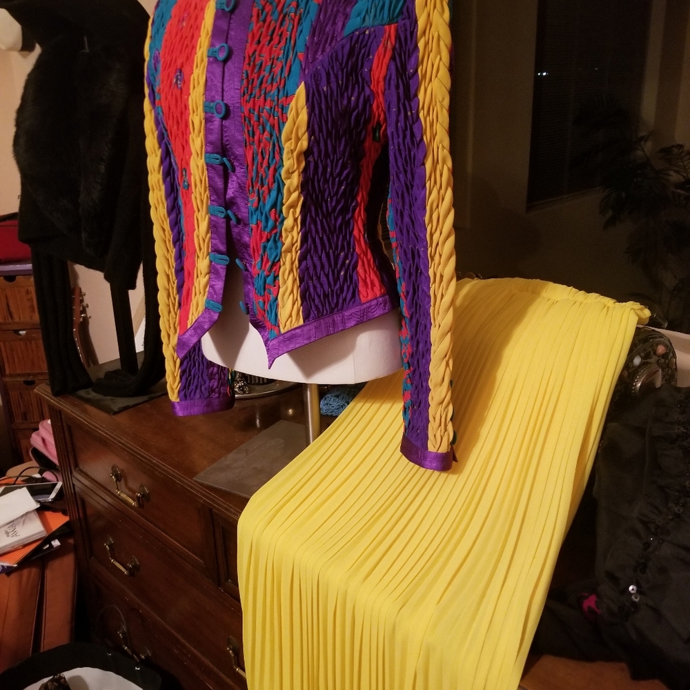 Pleated maxi skirt